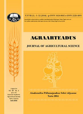 Agraarteadus. Journal of Agricultural Science
